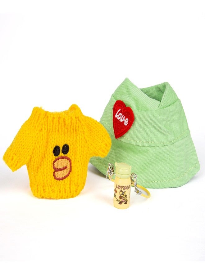 CHICHO 3-Piece Doll Clothes Designer - Kawaii Knit Sweater Set for 17cm Doll, Cute Doll Outfit with Accessories for Dress-Up or Display - Yellow (No Doll) - Image 3
